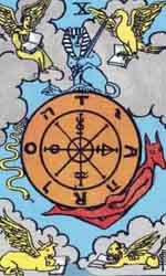 Tarot Rider Waite carte : roue de fortune