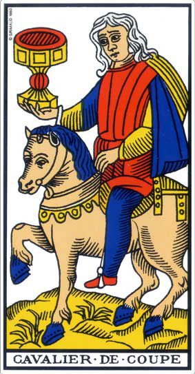 Cavalier de Coupe, tarot de Marseille