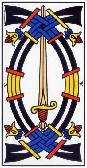 Cinq d’Épée, tarot de Marseille