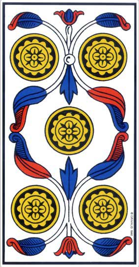 Cinq de Denier, tarot de Marseille