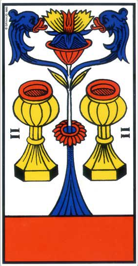 Deux de Coupe, tarot de Marseille