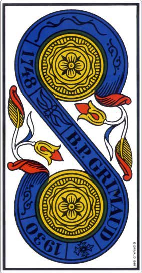Deux de Denier, tarot de Marseille