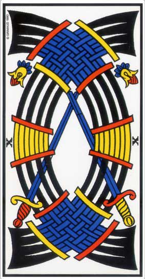 Dix d’Épée, tarot de Marseille