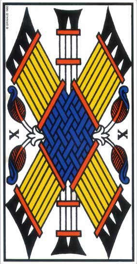 Dix de Bâton, tarot de Marseille