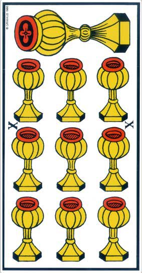 Dix de Coupe, tarot de Marseille