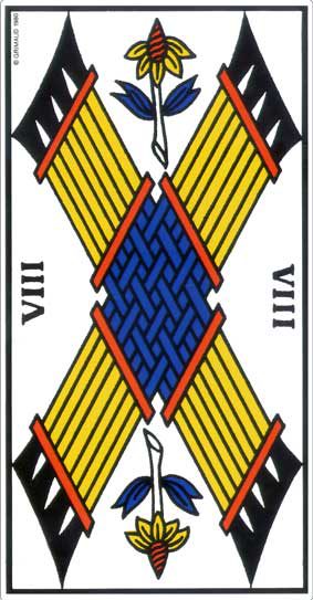 Huit de Bâton, tarot de Marseille