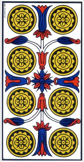 Huit de Denier, tarot de Marseille