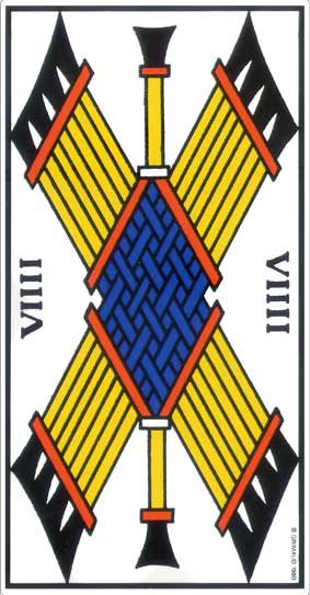 Neuf de Bâton, tarot de Marseille