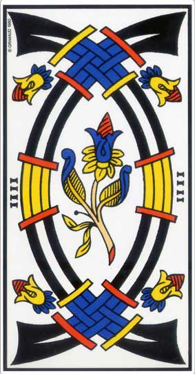 Quatre d’Épée, tarot de Marseille