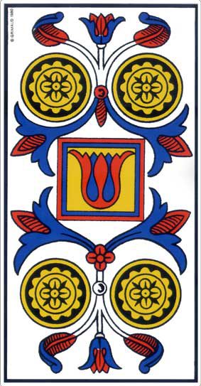 Quatre de Denier, tarot de Marseille