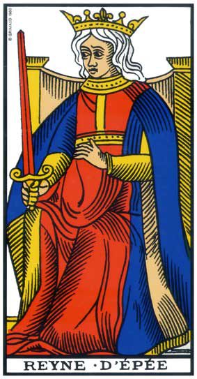 Reine d’Épée, tarot de Marseille
