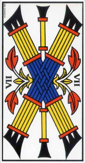 Sept de Bâton, tarot de Marseille