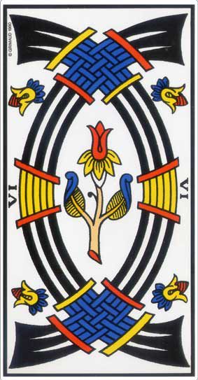 Six d’Épée, tarot de Marseille