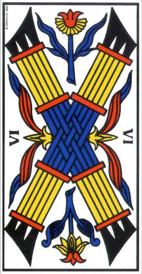 Six de Bâton, tarot de Marseille