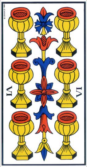 Six de Coupe, tarot de Marseille