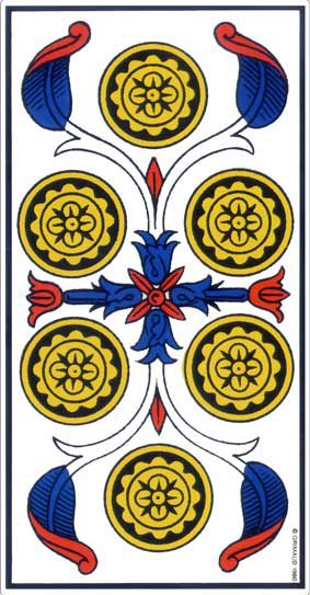 Six de Denier, tarot de Marseille