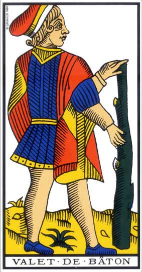 Valet de Bâton, tarot de Marseille